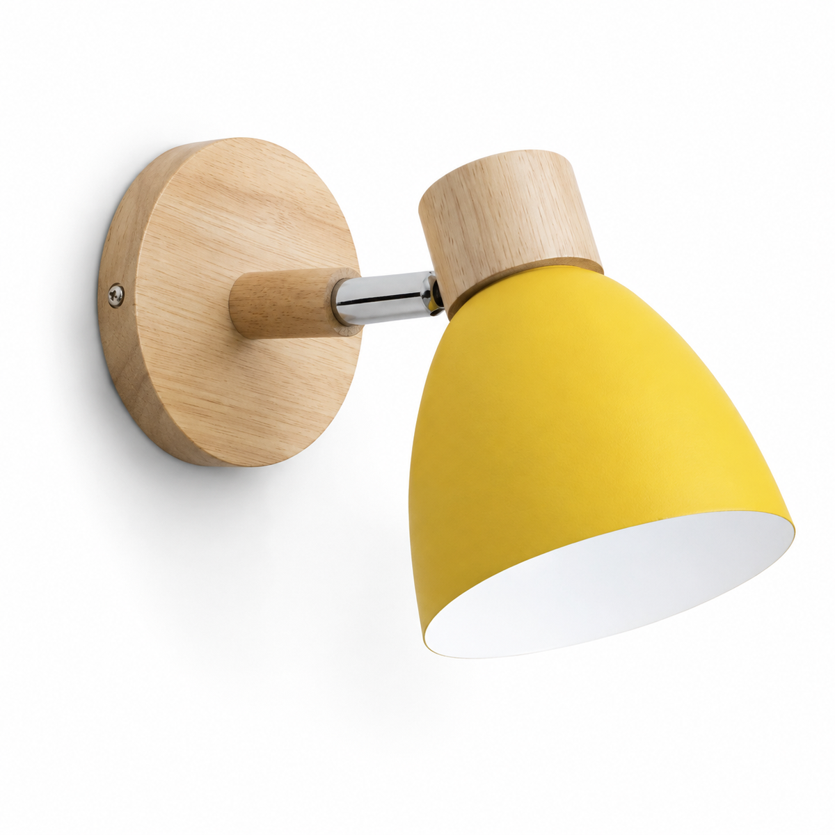 Wooden Nordic Wall Lamp With Switch Modern Wall Sconce For Bedroom Living Room Home Lighting Macaroon 6 Color Steering Head E27