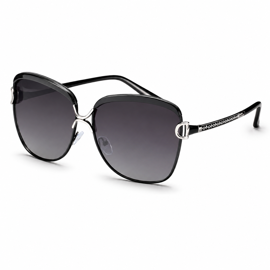 BARCUR Polarized Ladies Sunglasses Women Gradient Lens Round Sun Glasses Square Luxury Brand Oculos Lunette De Soleil Femme