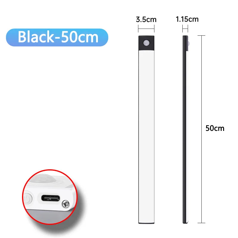 Motion Sensor Night Light – USB Rechargeable Under Cabinet LED