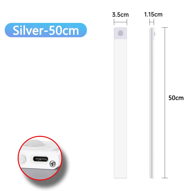 Motion Sensor Night Light – USB Rechargeable Under Cabinet LED