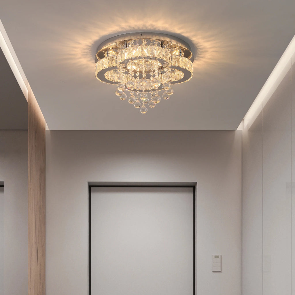 VETRULUS Crystal Chandelier Luxury Pendant Ceiling Lamp Living Room Bedroom Decorative Led Light Lighting Fixture Modern Home