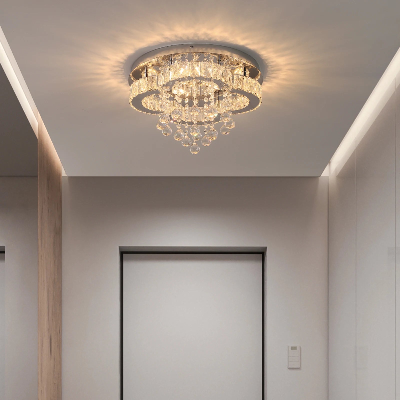 VETRULUS Crystal Chandelier Luxury Pendant Ceiling Lamp Living Room Bedroom Decorative Led Light Lighting Fixture Modern Home