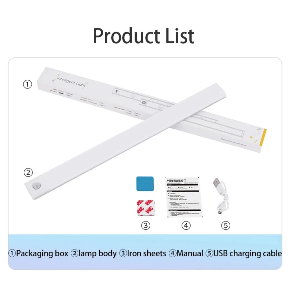 Motion Sensor Night Light – USB Rechargeable Under Cabinet LED