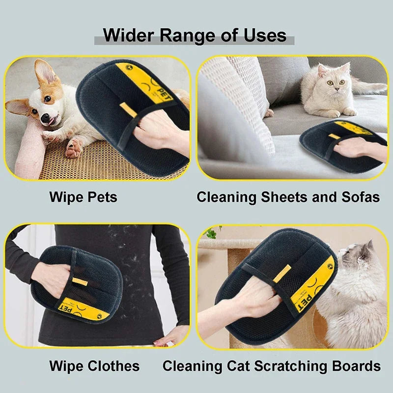 Pet Hair Remover Gloves – Electrostatic Reusable Grooming Glove