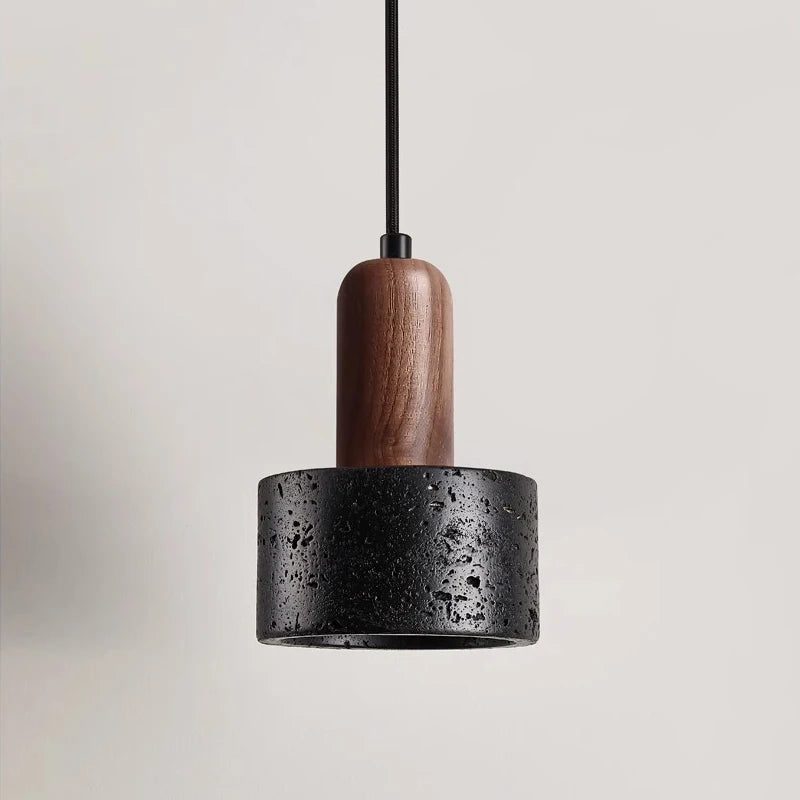 Black Travertine Luxury LED Pendant Lamp for Hotel Lobby & Living Room Elegant Chandelier for Home Decor