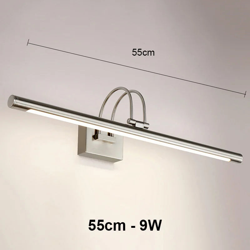 Mirror Wall Lamps Bathroom Modern Wall Lights 43CM 55CM 9W 12W Toilet Wall Mounted Lighting Fixtures Sconces Indoor Bedroom