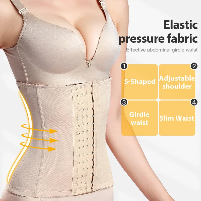 Women's Latex Waist Trainer – Firm Compression Body Shaper Corset