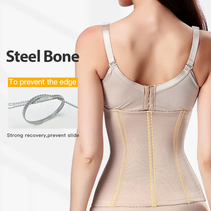 Women's Latex Waist Trainer – Firm Compression Body Shaper Corset
