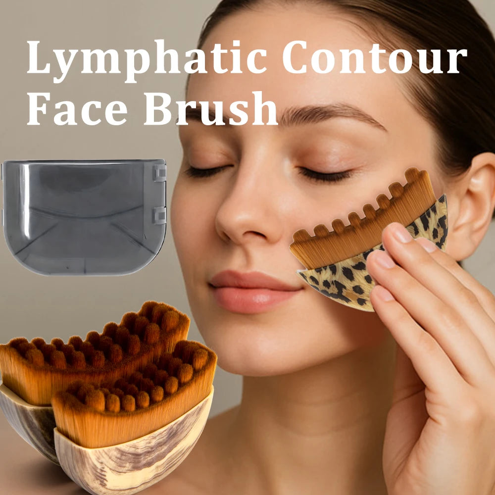 Portable Lymphatic Contour Face Brush, Facial Sculpting Lymphatic Drainage Tool, Lymphatic Drainage Massager Fit The Skin