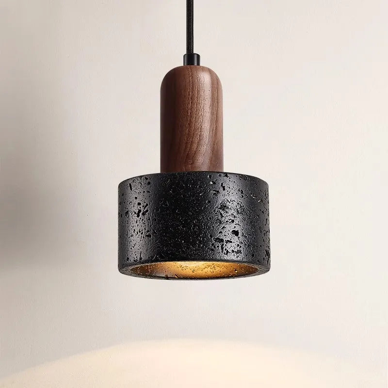 Black Travertine Luxury LED Pendant Lamp for Hotel Lobby & Living Room Elegant Chandelier for Home Decor
