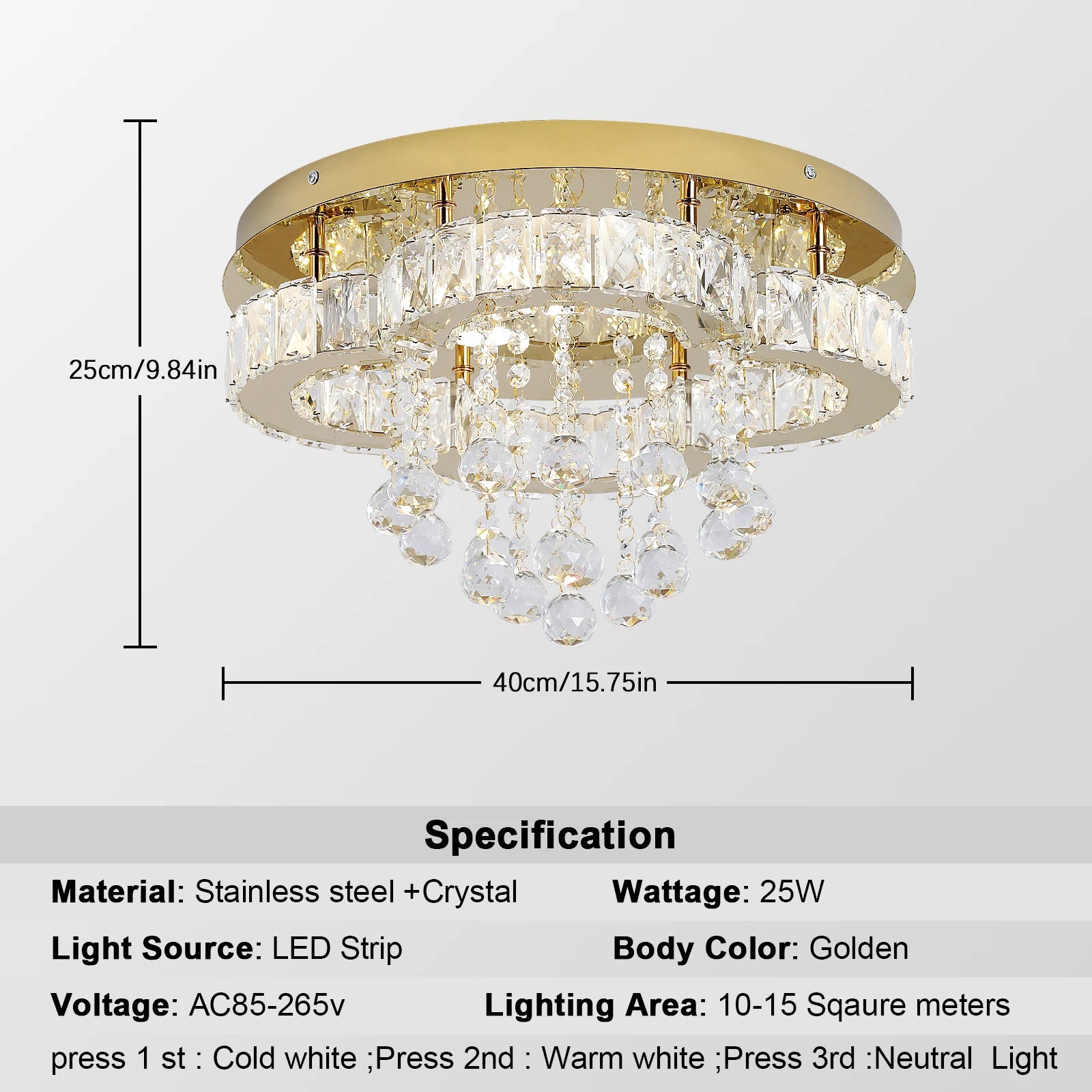 VETRULUS Crystal Chandelier Luxury Pendant Ceiling Lamp Living Room Bedroom Decorative Led Light Lighting Fixture Modern Home