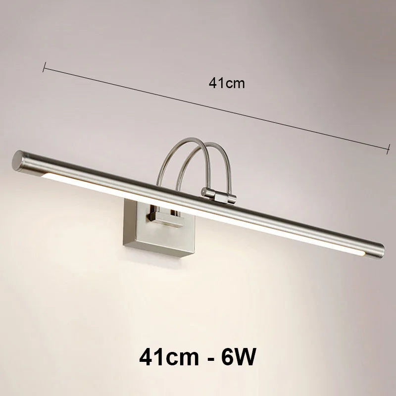 Mirror Wall Lamps Bathroom Modern Wall Lights 43CM 55CM 9W 12W Toilet Wall Mounted Lighting Fixtures Sconces Indoor Bedroom