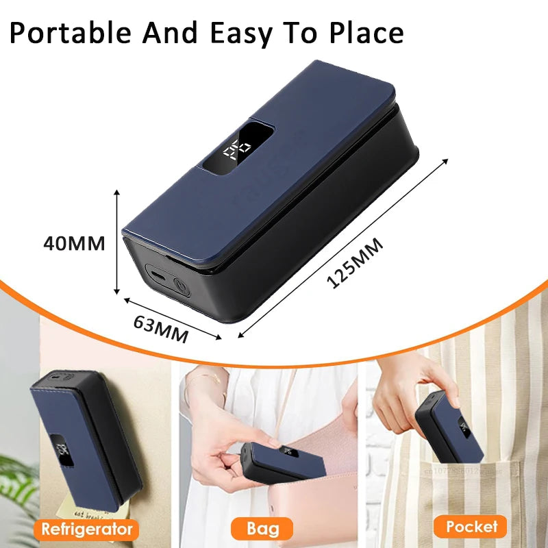 Mini Heat Sealer Plastic Bag Heat Sealing Machine Rechargable Plastic Storage Package Sealer Handheld Clip Bag Food Heat Sealer