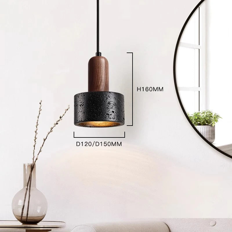 Black Travertine Luxury LED Pendant Lamp for Hotel Lobby & Living Room Elegant Chandelier for Home Decor