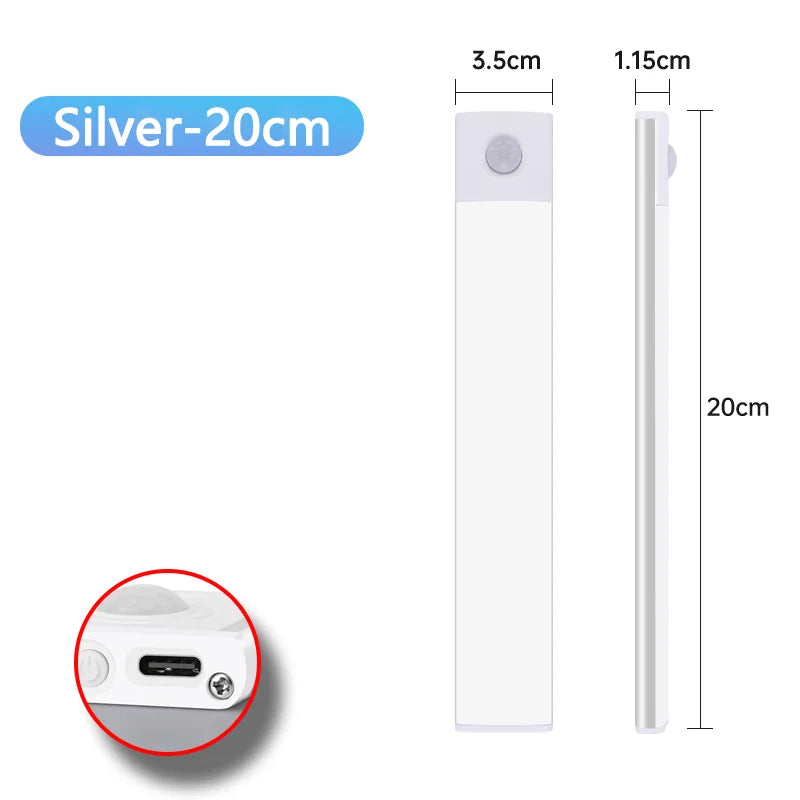 Motion Sensor Night Light – USB Rechargeable Under Cabinet LED