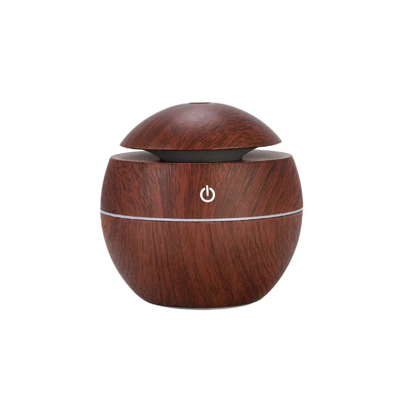 Mini Woodgrain USB Humidifier – Ultrasonic Essential Oil Diffuser