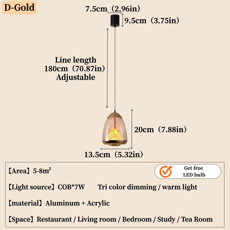 Modern Luxury Teardrop Pendant Light for Kitchen Island Dining Room Bedroom Sleek Elegant Contemporary Home Interior Decor